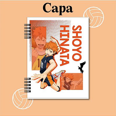 Caderno ou Fichário 1 matéria Hinata Shoyo, Haikyuu, anime