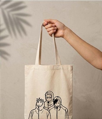 Sacola Ecobag Haikyuu. 30x40cm, Algodão crú