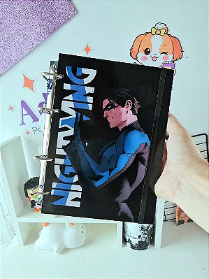 Caderno ou Fichário 1 matéria Asa Noturna , Nightwing