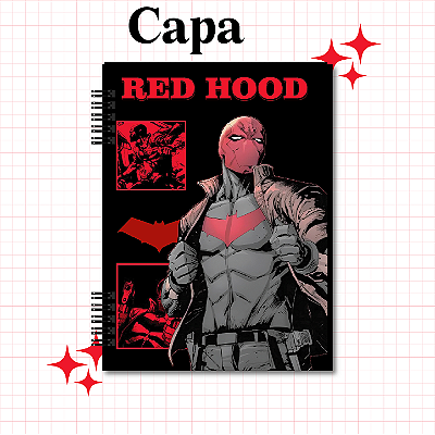 Caderno ou Fichário Jason Todd, Red Hood, Capuz vermelho