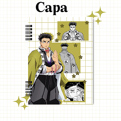 Caderno ou Fichário Gyomei Himejima - Hashirama -Demon Slayer