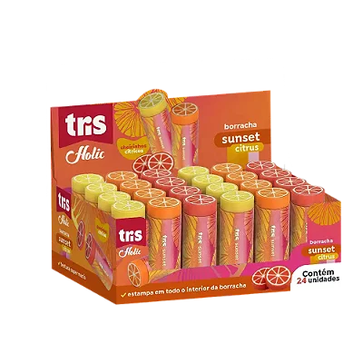 Borracha Citrus Holic Sunset com cheirinho citrico - Tris