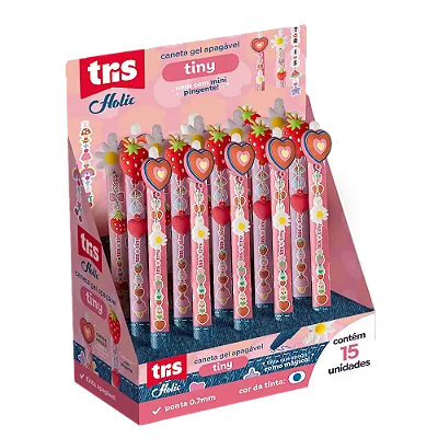 Caneta Fofa Tiny - Caneta Gel Apagável - Esferográfica Holic Charm