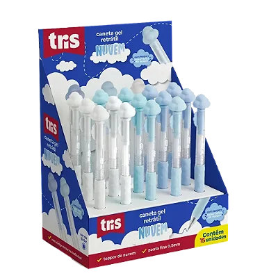 Caneta Gel Retrátil Nuvem - 0.5mm, Tris