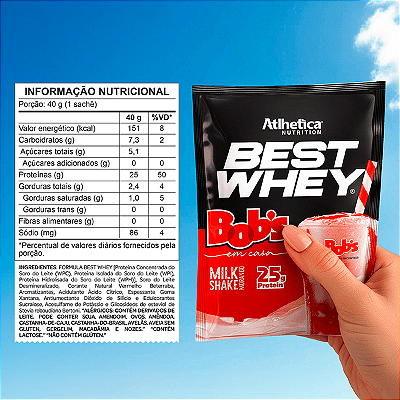 Best whey 3W Sache Bobs Morango Shake
