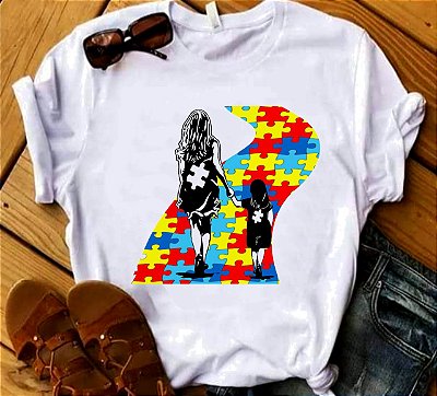 Camisa Autismo -Mãe e MeninA