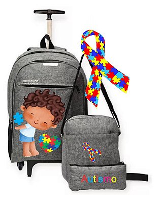 Kit mochilao com rodinhas