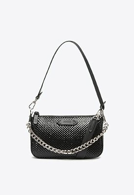 BOLSA SCHUTZ TIRACOLO EMMY SNAKE - PRETA