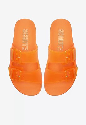 CHINELO SCHUTZ SLIDE FIVELAS - LARANJA