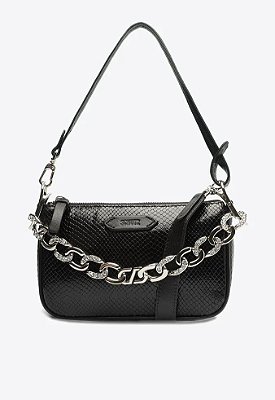BOLSA SCHUTZ SHOULDER EMMY GLAM COURO - PRETA