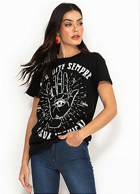 CAMISETA COLCCI ESTAMPADA - PRETO