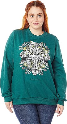 BLUSAO COLCCI MOLETOM ESTAMPADO - VERDE RATIVO