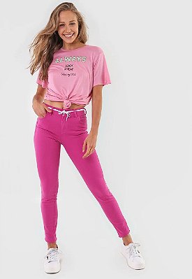 CALÇA SARJA COLCCI BIA - ROSA MORAINE