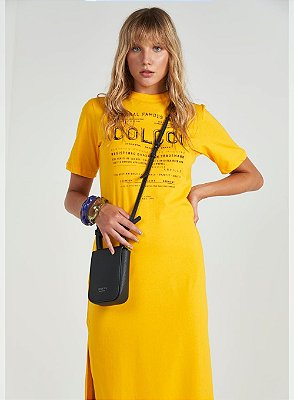 VESTIDO CAMISETA COLCCI - AMARELO SOLARIO