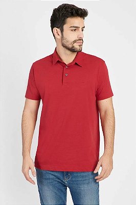 POLO ARAMIS DETALHE INTERNO - VERMELHO