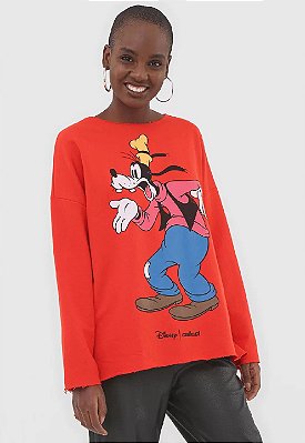 MOLETOM COLCCI FECHADO DISNEY PATETA - LARANJA