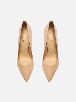 SCARPIN AREZZO SALTO ALTO FINO LARANJA Lojas Trend