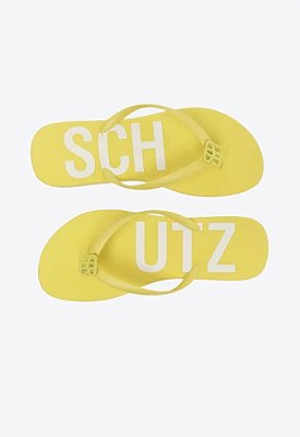 CHINELO SCHUTZ JELLY LOGO SS - AMARELO CANDY