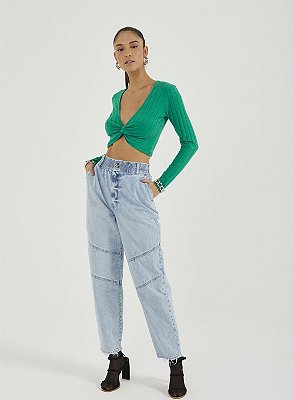 BLUSA COLCCI CANELADA - VERDE WABI
