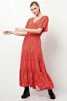 VESTIDO SLY WEAR MAXI MANGA BALONE