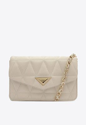 BOLSA SCHUTZ 944 TIRACOLO MATELASSÊ PEQUENA BRANCO