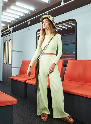 CALÇA COLCCI CANELADA - VERDE SURFACE
