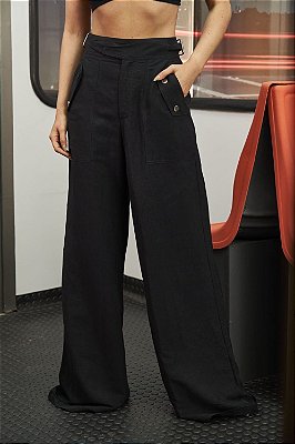 CALÇA COLCCI LINHO - PRETO