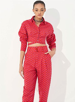 CAMISA COLCCI CROPPED COM AMARRAÇÃO LAISE