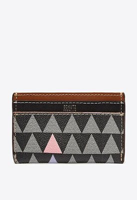PORTA CARTÕES SCHUTZ TRIANGLE PEQUENO PRETO