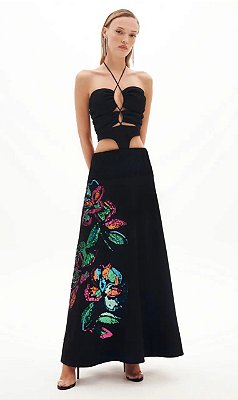 VESTIDO AMARANTE LONGO ALMA -PRETO