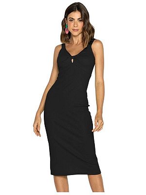 VESTIDO COLCCI MIDI - PRETO