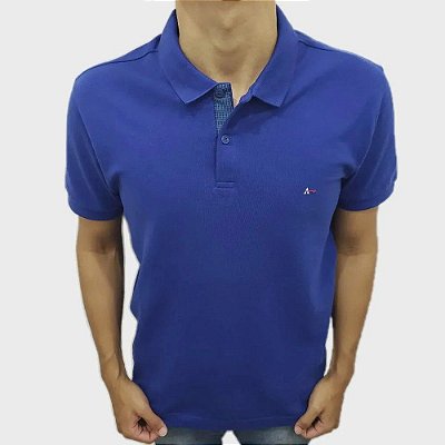 POLO ARAMIS DETALHE INTERNO - AZUL ROYAL