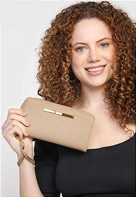 CARTEIRA SANTA LOLLA FLOATER PU - NUDE