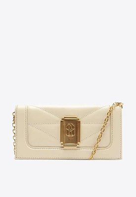 BOLSA SCHUTZ TIRACOLO AUDREY COURO - BRANCA