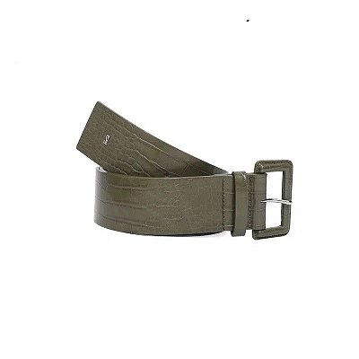 CINTO SANTA LOLLA CROCO ALTO BRILHO - VERDE MILITAR
