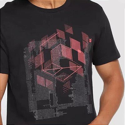 CAMISETA ARAMIS ESTAMPA CUBO - PRETO