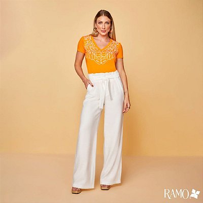 CALCA RAMO SELVAGEM PANTALONA COM PREGAS- OFF WHITE