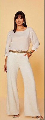 BLUSA RAMO SELVAGEM MANGA 3/4 - NATURAL
