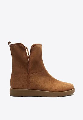 BOTA AREZZO CAMURÇA SALTO BAIXO - CARAMELO