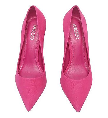 SCARPIN AREZZO SALTO FINO NOBUCK - ROSA