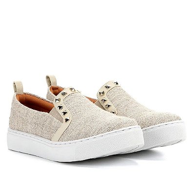 TENIS SANTA LOLLA SLIP ON TACHAS - NATURAL