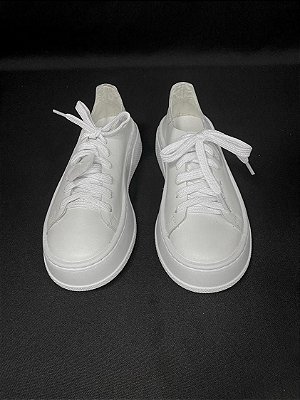 TENIS SANTA LOLLA COURO LOOK- BRANCO