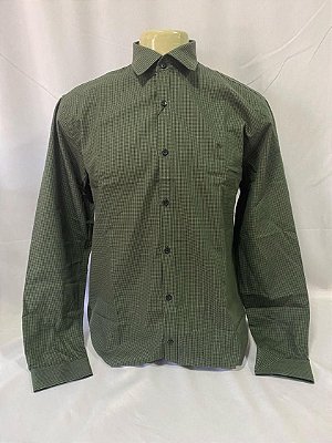 CAMISA ARAMIS SLIM TRICOLINE MICRO XADREZ - MUSGO