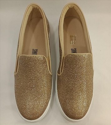 TENIS SANTA LOLLA SLIP ON LUMICOLOR  - DOURADO