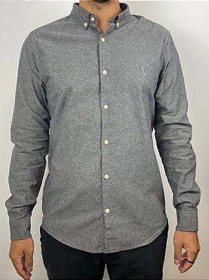 CAMISA RESERVA ML PF OXFORD COLOR- PRETO