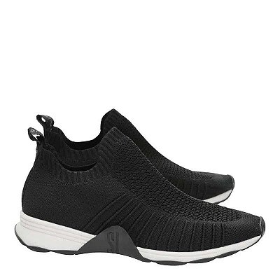 TENIS SANTA LOLLA SLIP ON KNIT SPORT - PRETO