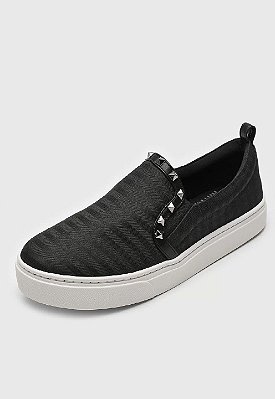 TENIS SANTA LOLLA SLIP ON APLICAÇAO - PRETO