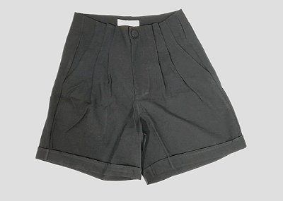 BERMUDA RAMO SELVAGEM CLOCHARD COM BOLSO FACA- PRETO
