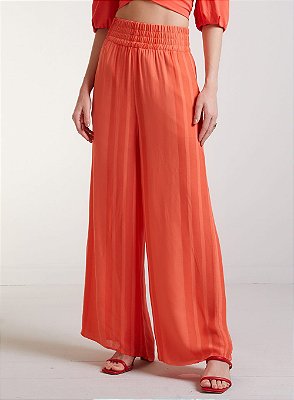 CALÇA FORUM LISTRADA - LARANJA TORANGE