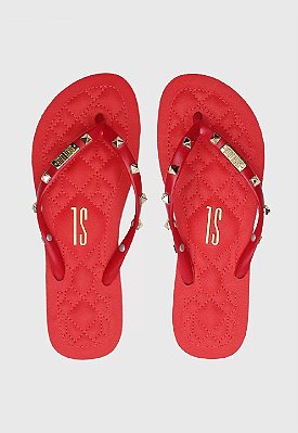 CHINELO SANTA LOLLA TACHAS - VERMELHO